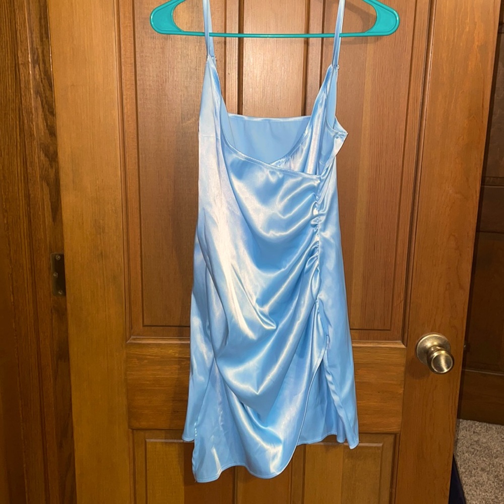 Baby blue short dress